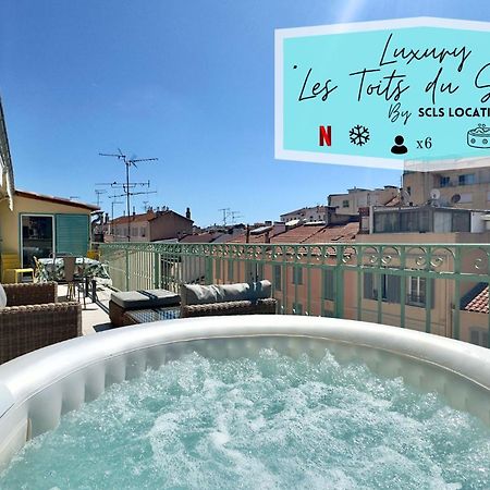 Luxury "Les Toits Du Soleil" - Magnifique Appartement Avec Terrasses Et Jacuzzi - Centre De Cannes - By Scls Locations Dış mekan fotoğraf